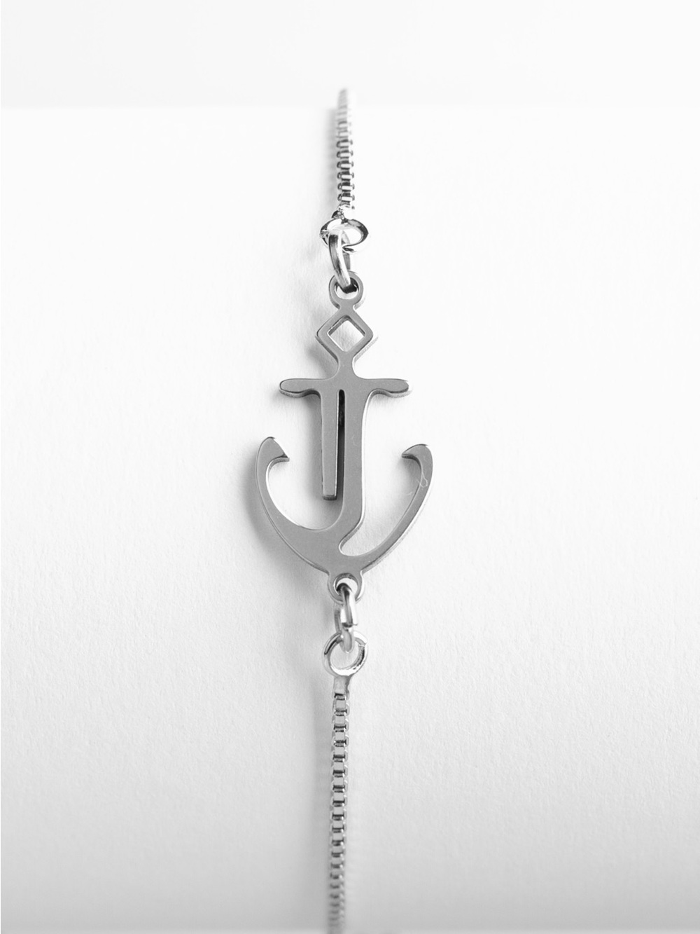 Anchor Bracelet Adjustable Drawstring chain Stainless Steel